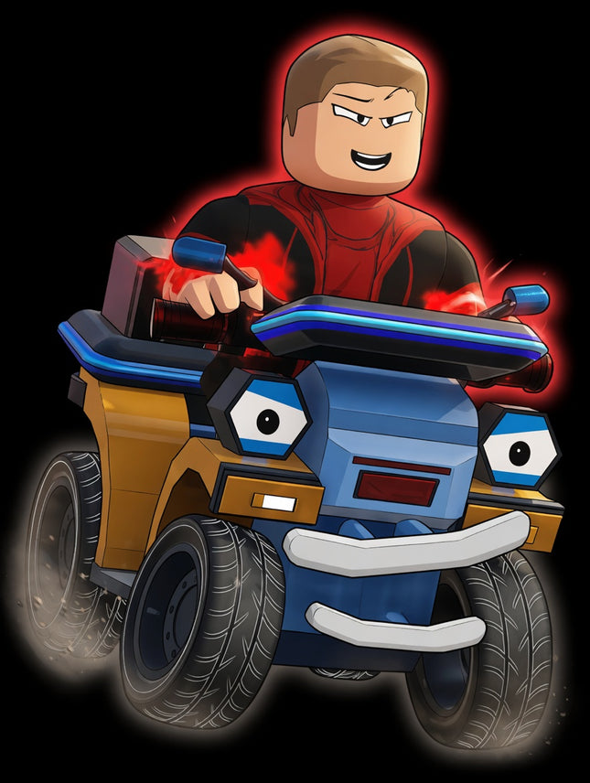 Tractor Ethan & Buzz The Quad Vinyl Sticker
