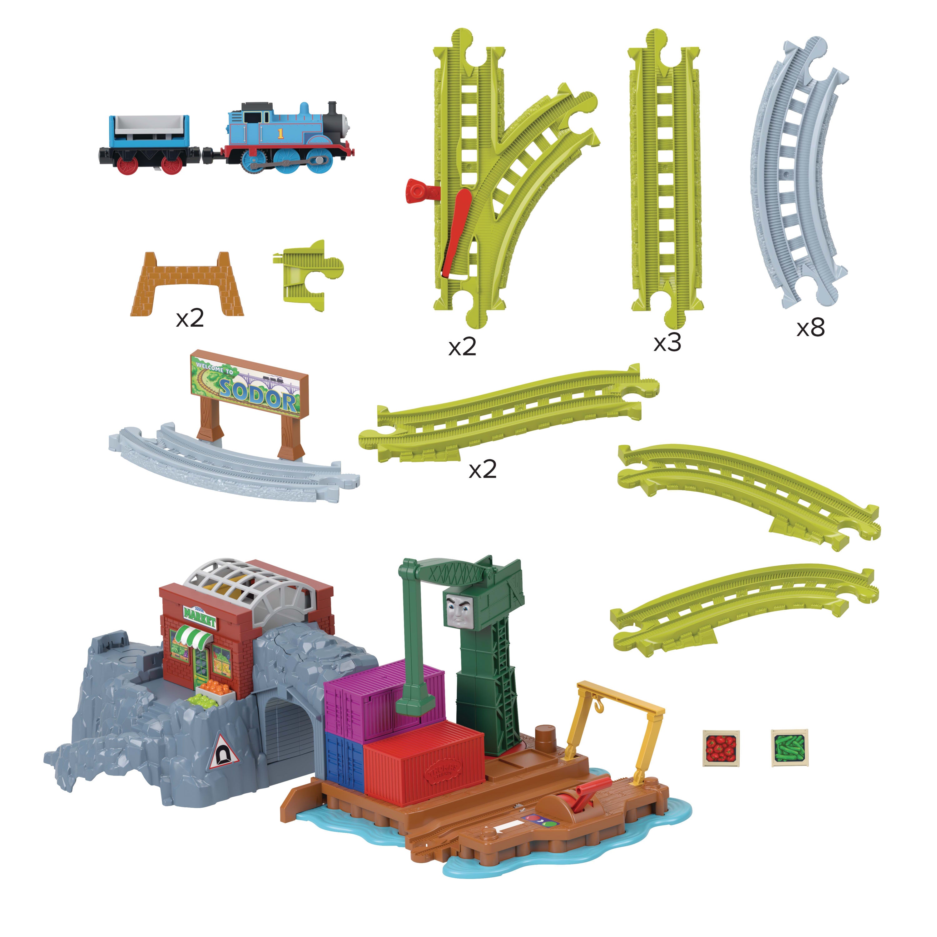 Thomas & Friends Motorized - Cranky’s Dockside Delivery Set