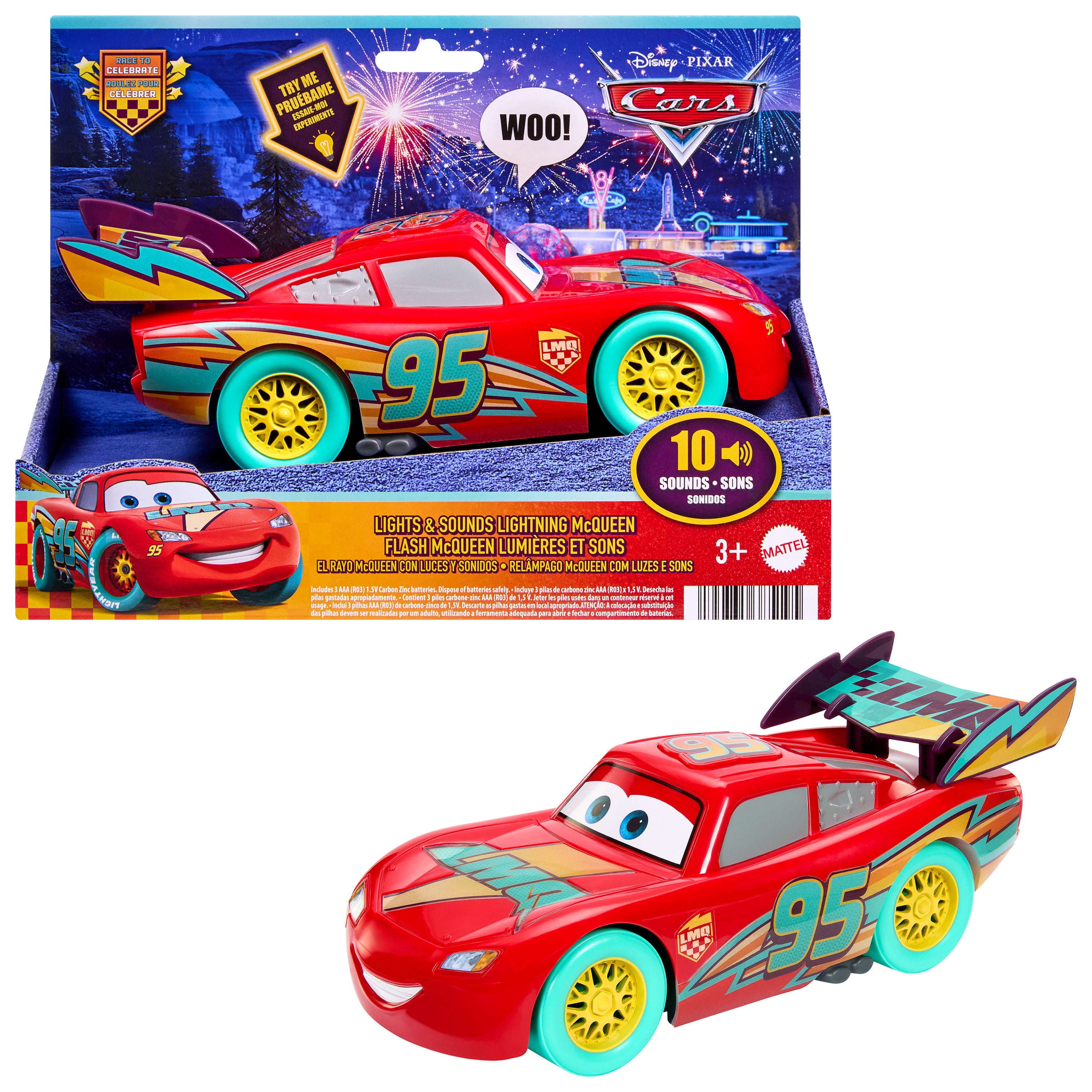 DISNEY & PIXAR CARS LIGHT UP LIGHTNING MCQUEEN
