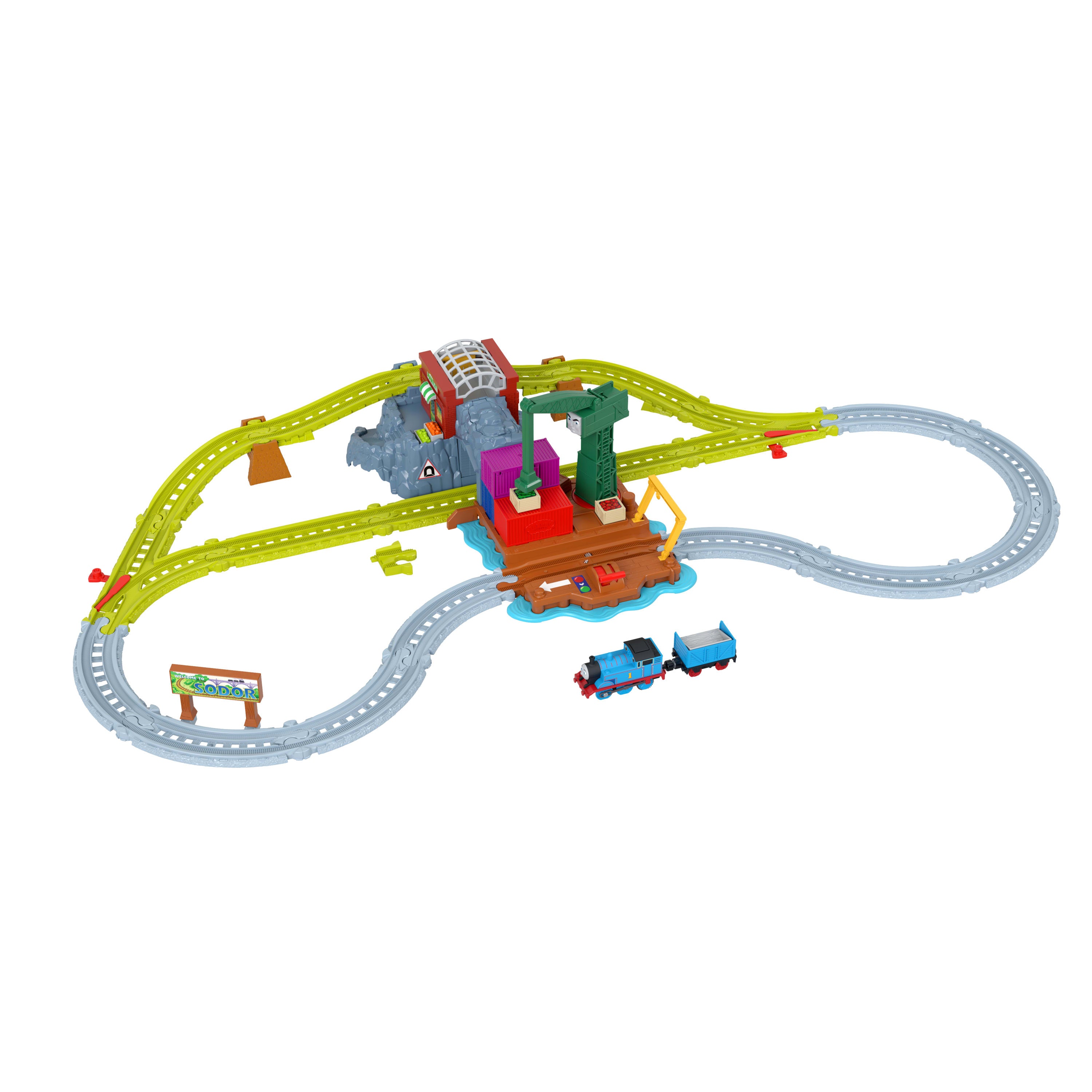 Thomas & Friends Motorized - Cranky’s Dockside Delivery Set