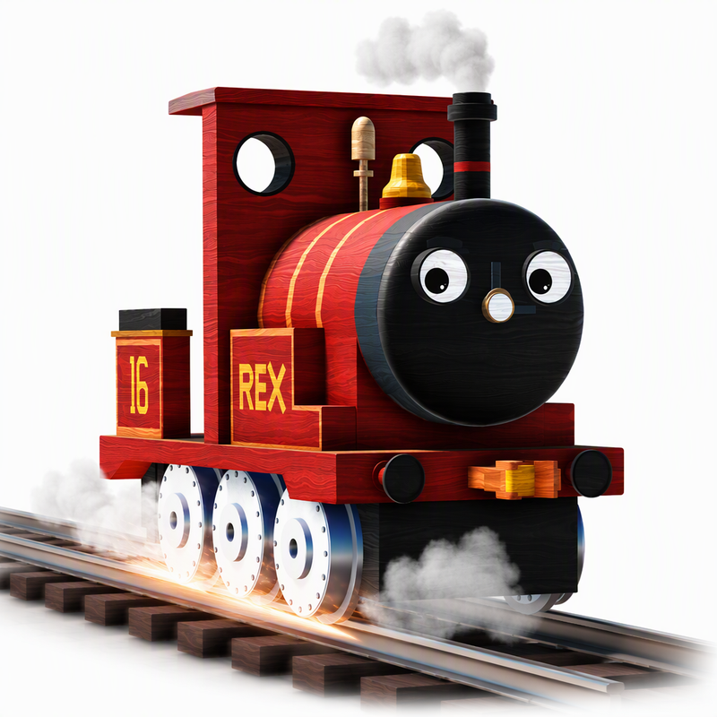 Rex, red explorer engine number 16